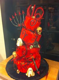 Halloween Sweet sixteen cake