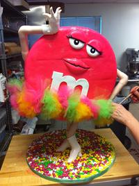 m&m cake